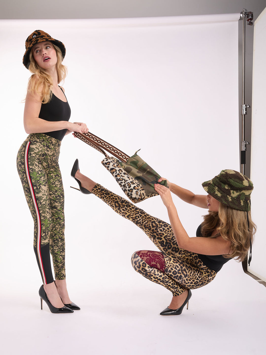 Amy Page DeBlasio Leggings Leggings in Leopard Print and Lace