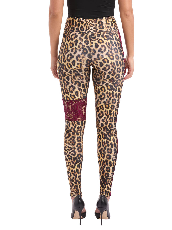 Amy Page DeBlasio Leggings Leggings in Leopard Print and Lace