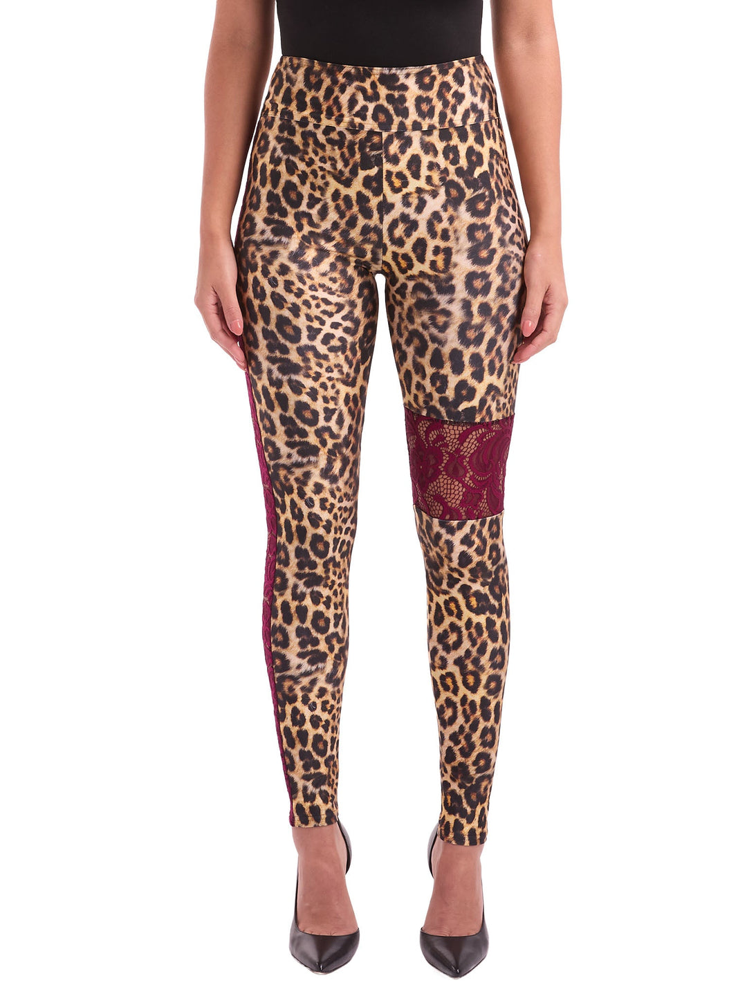 Amy Page DeBlasio Leggings Leggings in Leopard Print and Lace