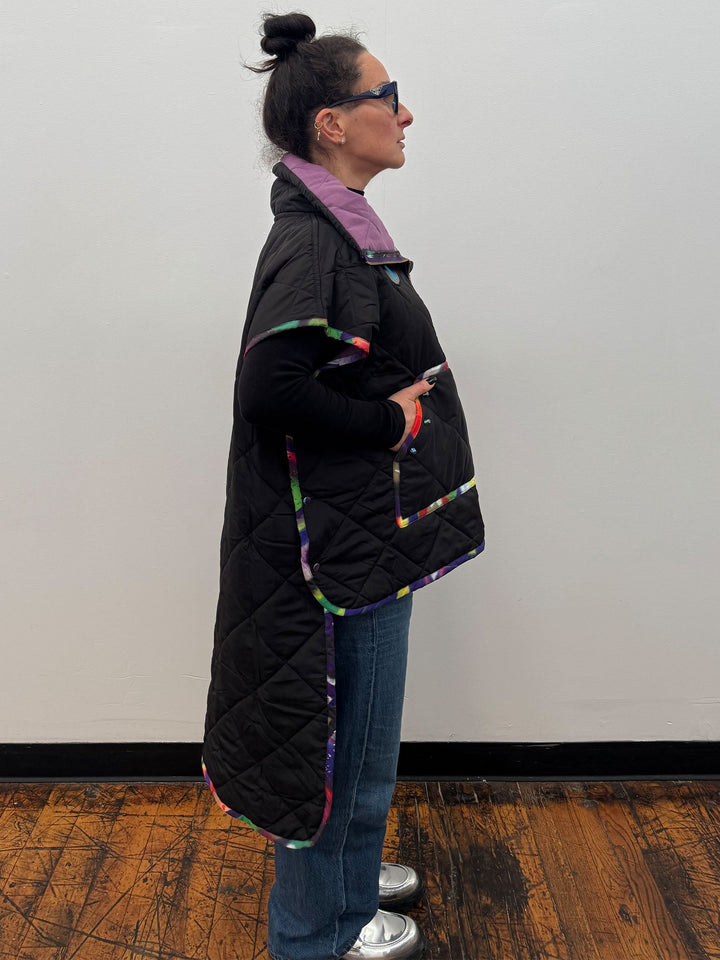 Amy Page DeBlasio Vests THE LONG ULTIMATE VEST IN BLACK QUILTING