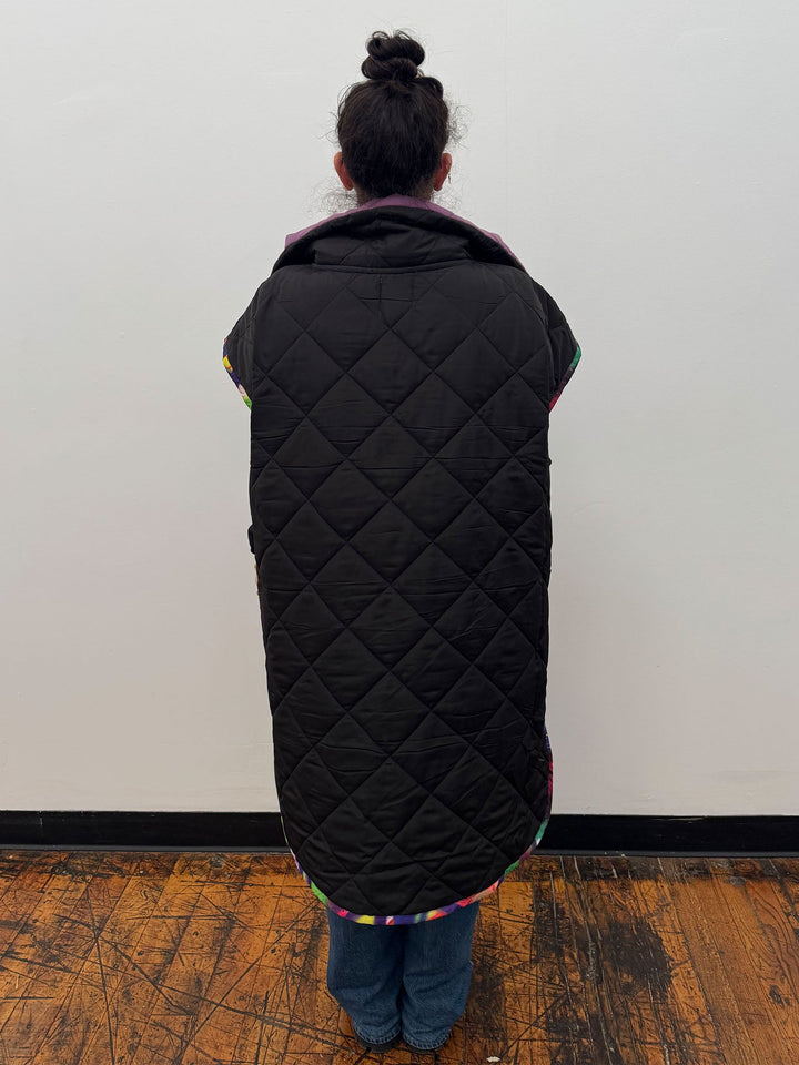 Amy Page DeBlasio Vests THE LONG ULTIMATE VEST IN BLACK QUILTING