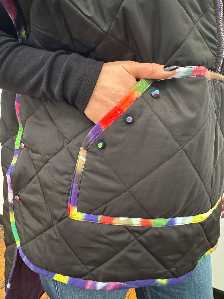 Amy Page DeBlasio Vests THE LONG ULTIMATE VEST IN BLACK QUILTING