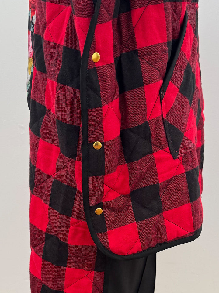 Amy Page DeBlasio Jackets and Coats THE LONG ULTIMATE VEST IN QUILTED CHECK