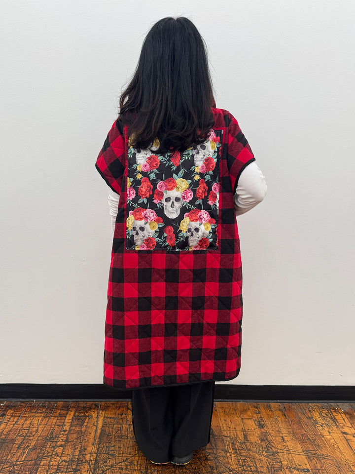 Amy Page DeBlasio Jackets and Coats THE LONG ULTIMATE VEST IN QUILTED CHECK