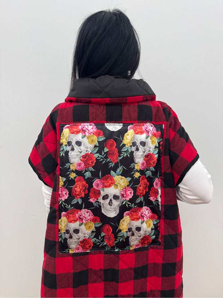 Amy Page DeBlasio Jackets and Coats THE LONG ULTIMATE VEST IN QUILTED CHECK