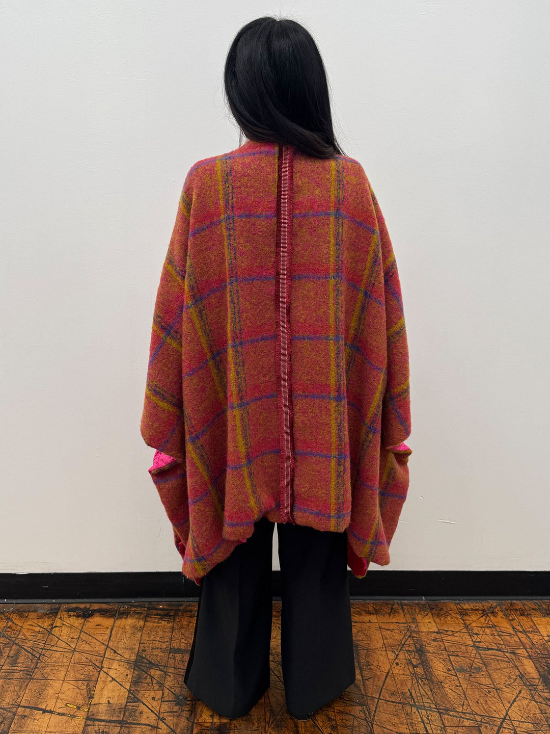 Amy Page DeBlasio Shawls and Kimonos Plaid Wool Kimono Shawl
