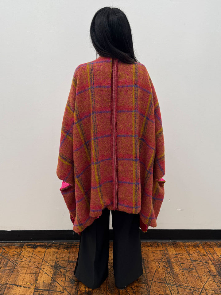 Amy Page DeBlasio Shawls and Kimonos Plaid Wool Kimono Shawl