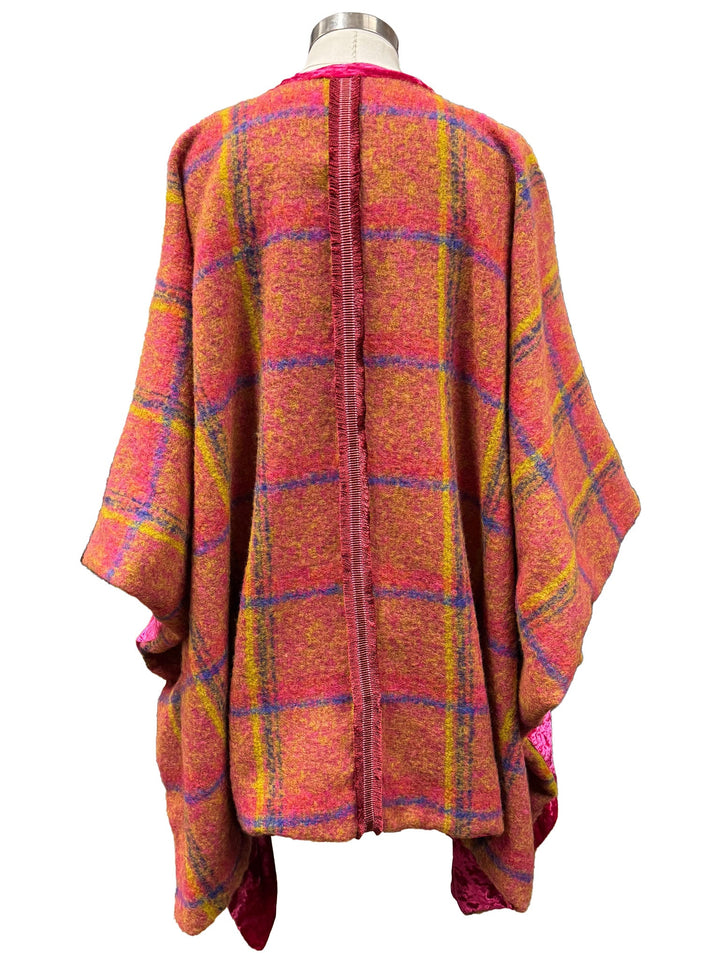 Amy Page DeBlasio Shawls and Kimonos Plaid Wool Kimono Shawl