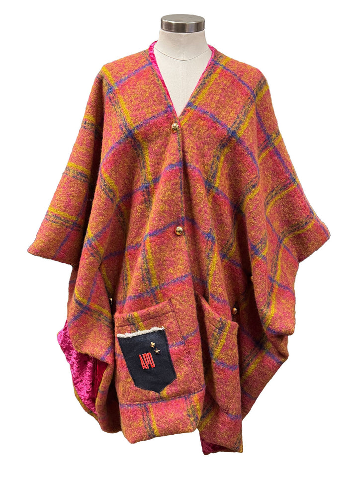 Amy Page DeBlasio Shawls and Kimonos Plaid Wool Kimono Shawl