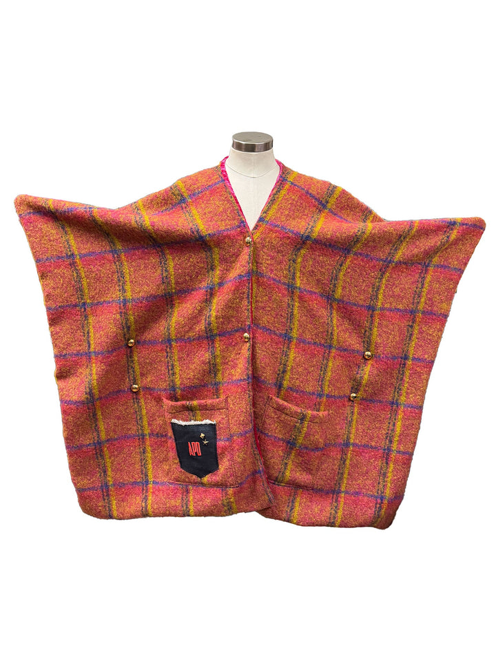 Amy Page DeBlasio Shawls and Kimonos Plaid Wool Kimono Shawl