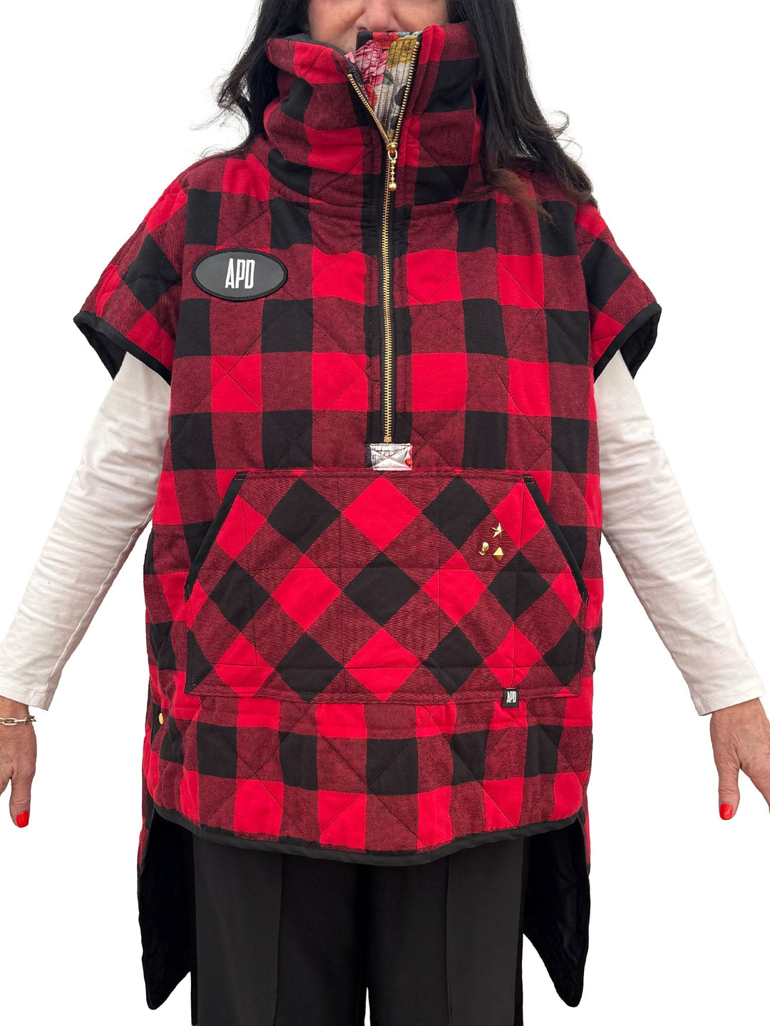 Amy Page DeBlasio Jackets and Coats THE LONG ULTIMATE VEST IN QUILTED CHECK