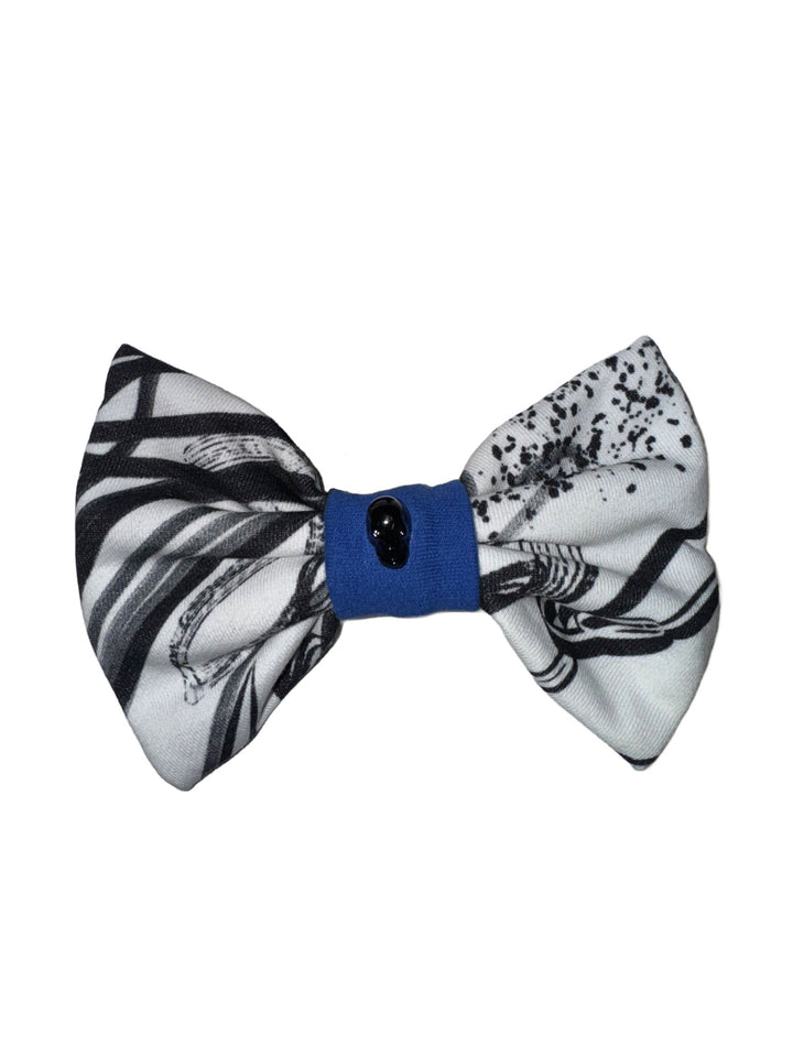 Amy Page DeBlasio Bows Custom Print with Black Skull Stud No Waste Bow Pins