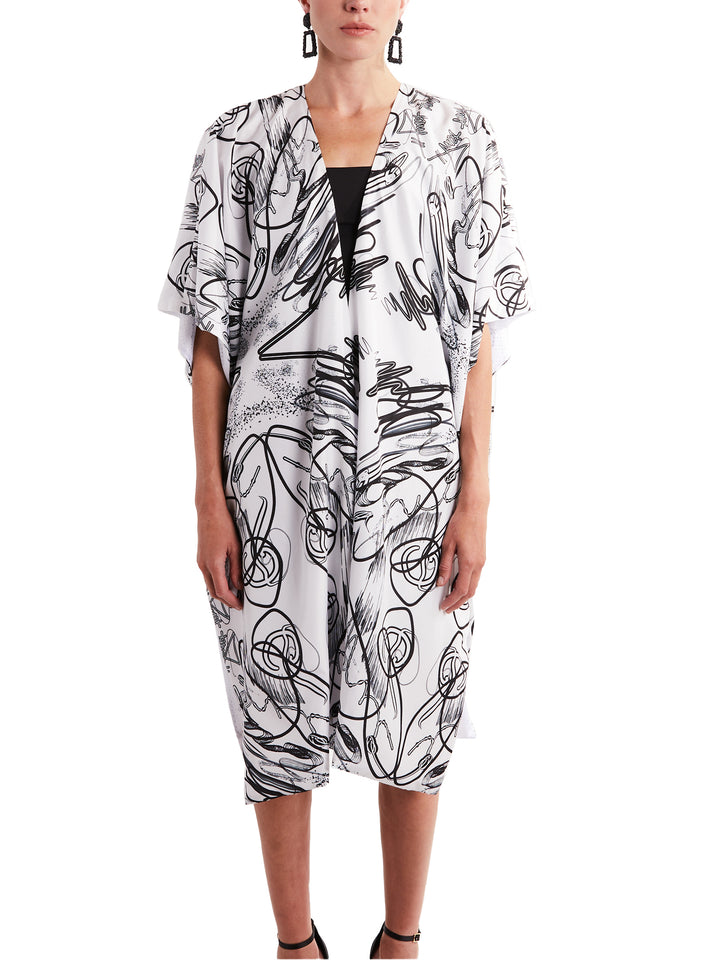 Reversible Kimono Shawl in Custom Print