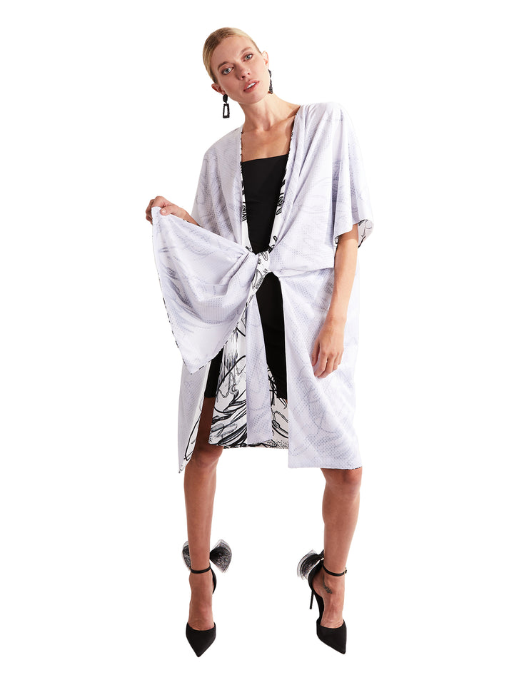 Reversible Kimono Shawl in Custom Print