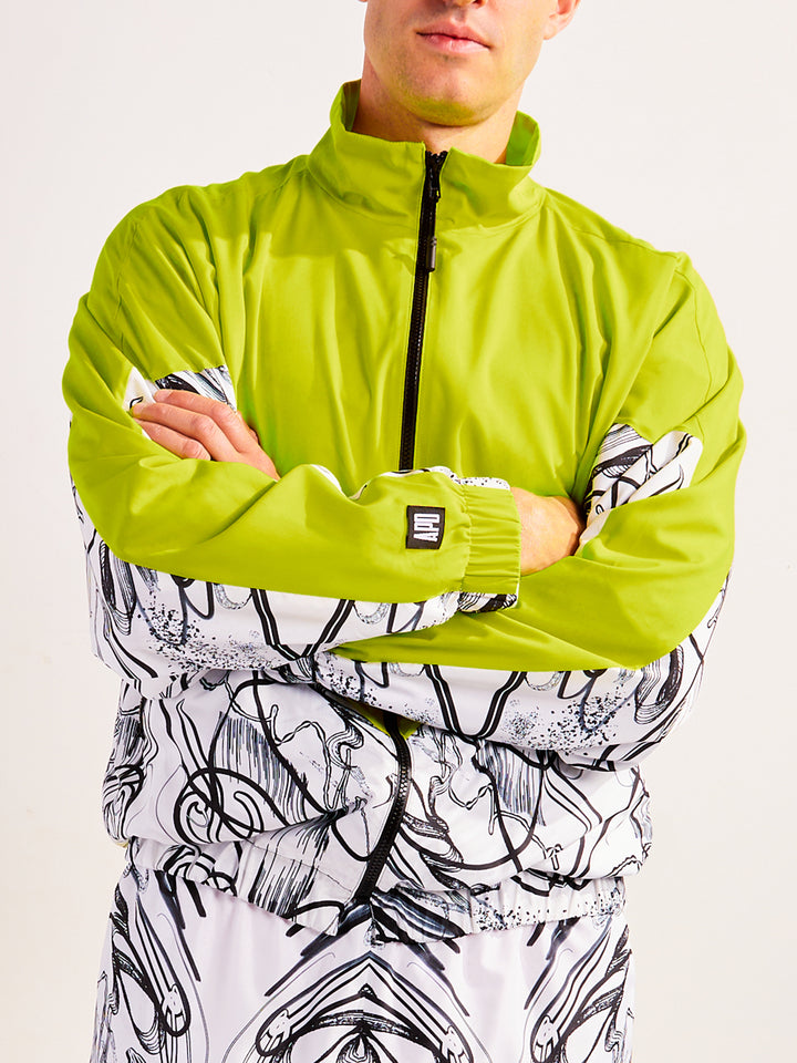 Windbreaker Jacket in Custom Print Color Block