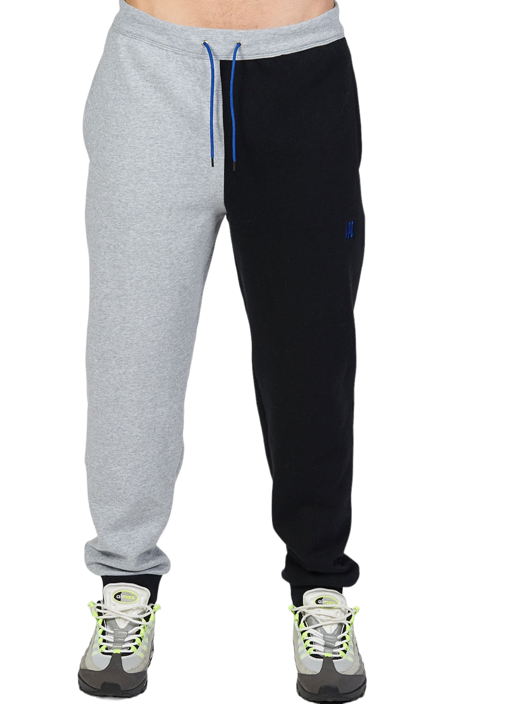 Men's Color Block Sweatpants, Two-Tone Black & Grey – Amy Men's Color Block Sweatpants, Two-Tone Black & Grey – Amy