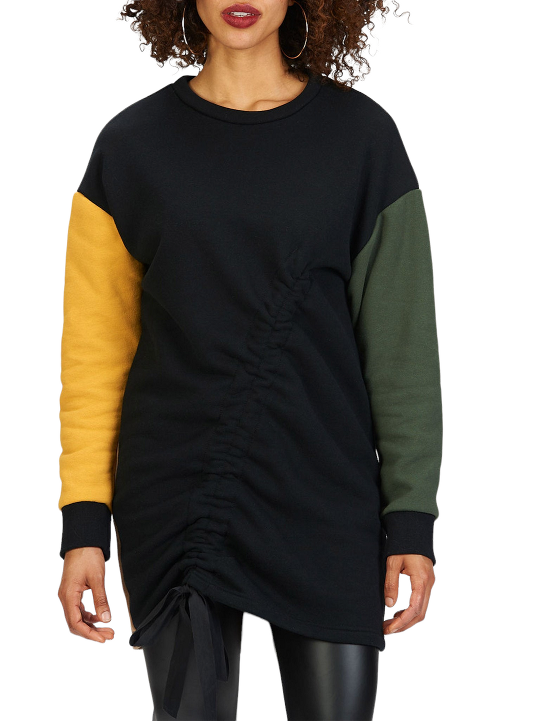 Color Block Sweatshirt Dress (25% OFF)