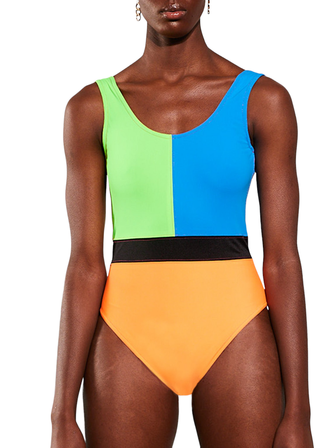 Neon Color Block Swimsuit|Bodysuit