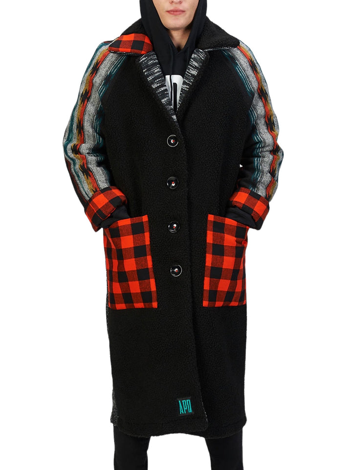Trench Coat in Wool and Patchwork (40% OFF)