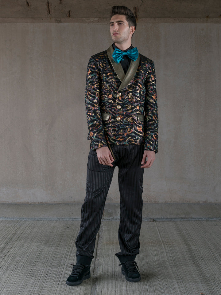 Multicolor Brocade Suit Jacket (40% OFF)