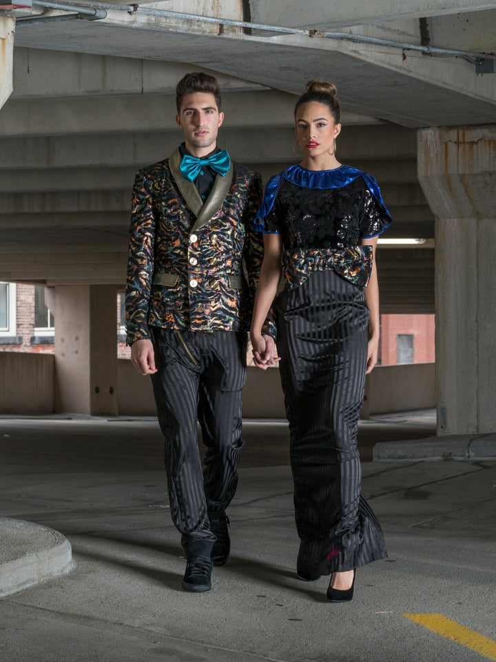 Multicolor Brocade Suit Jacket (40% OFF)