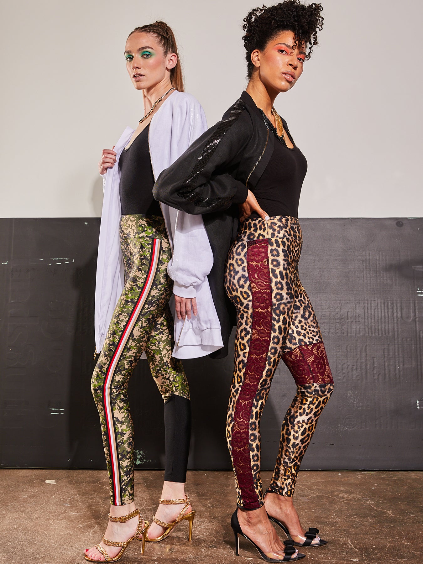 Leggings in Leopard Print and Lace – Amy Page DeBlasio