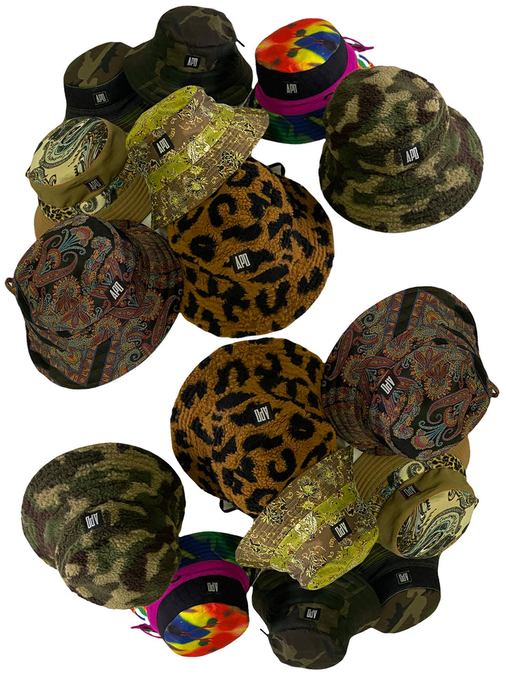 Leopard sherpa bucket hat