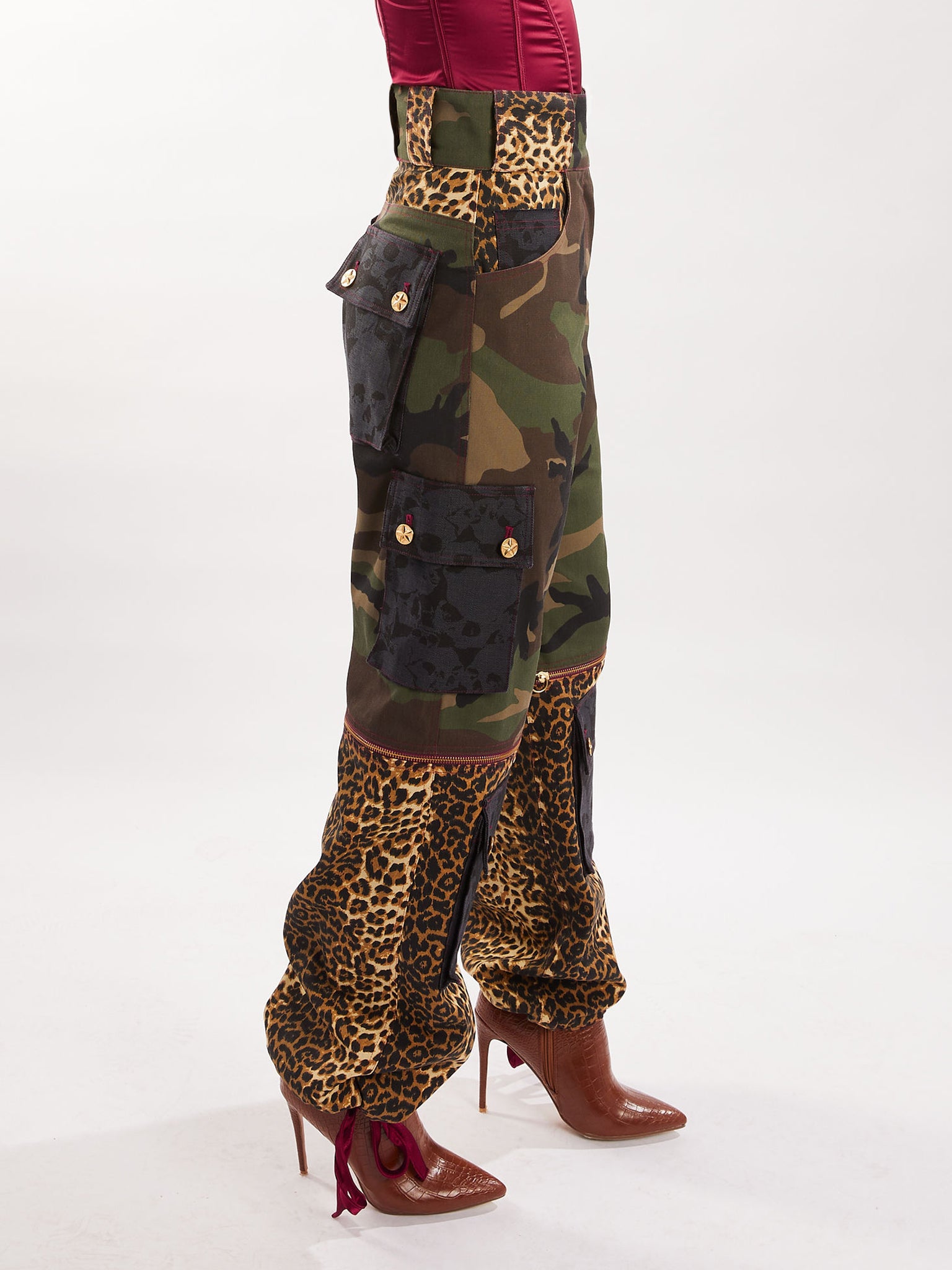 Leopard print cargo on sale pants