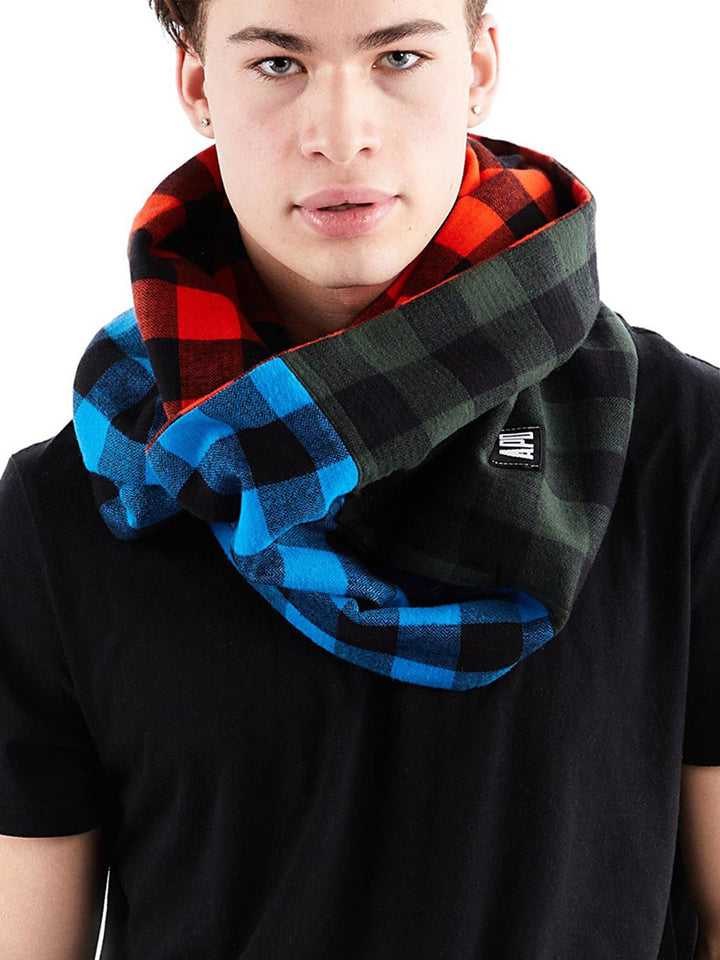 Plaid infinity scarf
