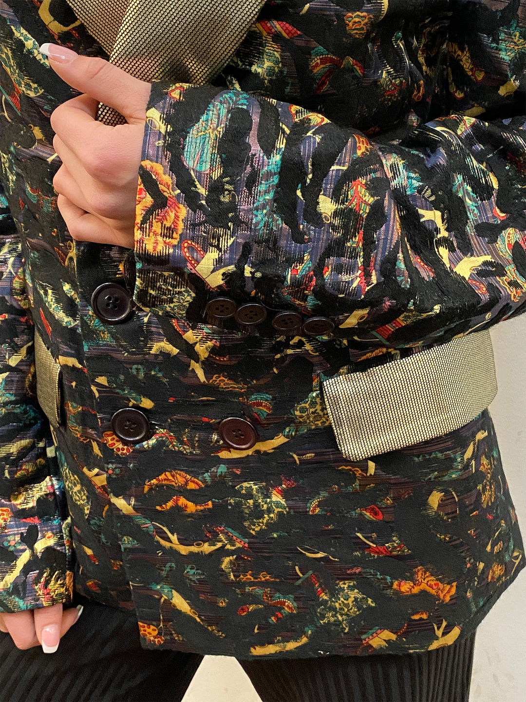 Multicolor Brocade Suit Jacket (40% OFF)