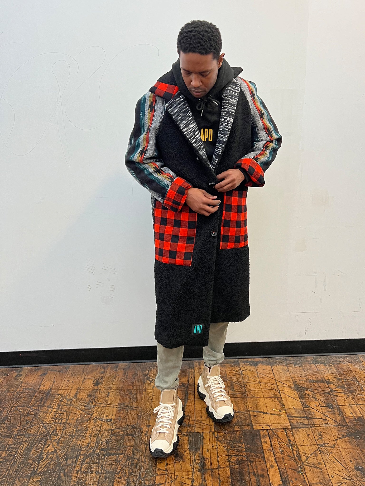 Unisex Wool Patchwork Trench Coat – Amy Page DeBlasio