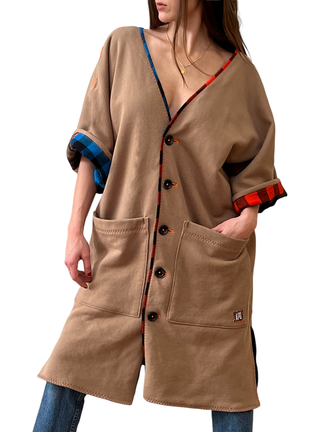 Unisex Reversible Button-Down kimono