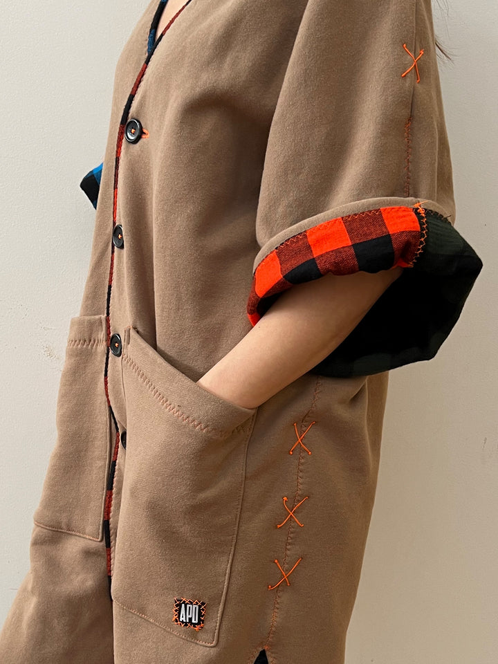 Unisex Reversible Button-Down kimono