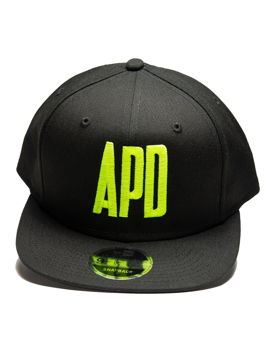 New Era Snapback in Black with Neon Embroidered Logo