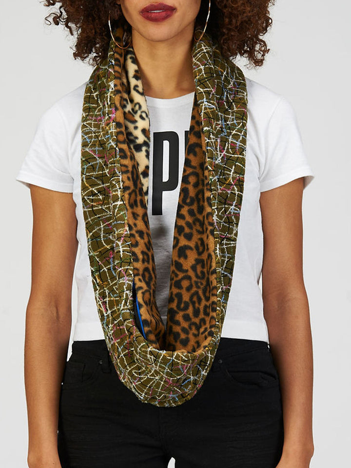Cheetah print infinity scarf