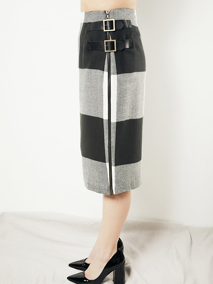 Check Pencil Skirt (50% OFF)