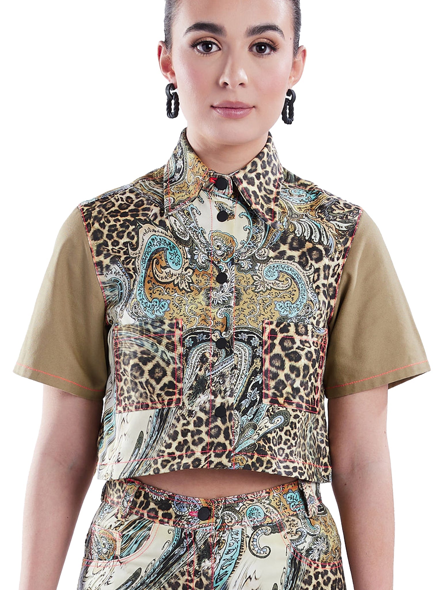 ADSB★LEOPARD ADSB CHAIN EMBROIDERY SHIRTS★夏も涼しい★人気 ADSB☆LEOPARD ADSB CHAIN EMBROIDERY SHIRTS☆夏も涼しい☆人気